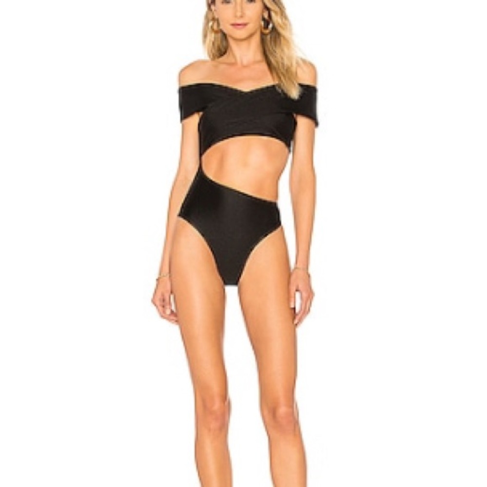 Love wave one piece swimsuit black -from revolve